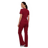 V-Neck Top Flared Straight Leg Pants