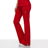 V-Neck Top Flared Straight Leg Pants