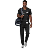 V-Neck One Pocket Scrub Set
